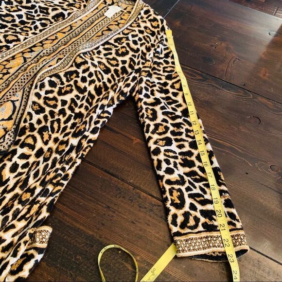 Chicos Oversized Animal Print Long Coatigan Cardigan Sweater size M - Picture 7 of 10